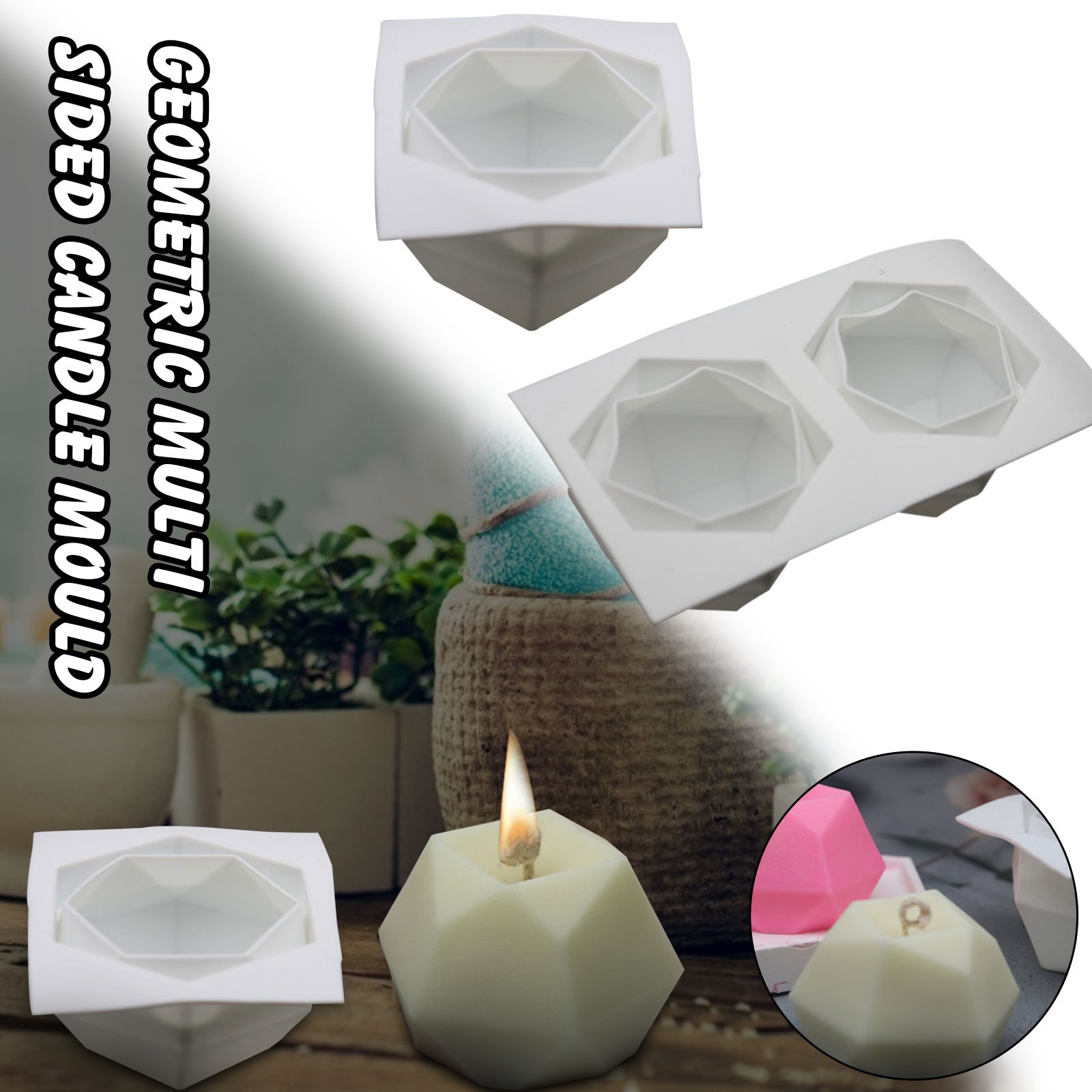 Vikakiooze Promotion on Sale! Silicone Molds DIY Candle Making Mold 3D Silicone  Mold Soy Wax Candle Mold 